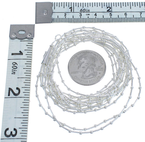 Genuine Liquid Sterling Silver 5 Strands 16-1/4" Necklace Jewelry BX120697